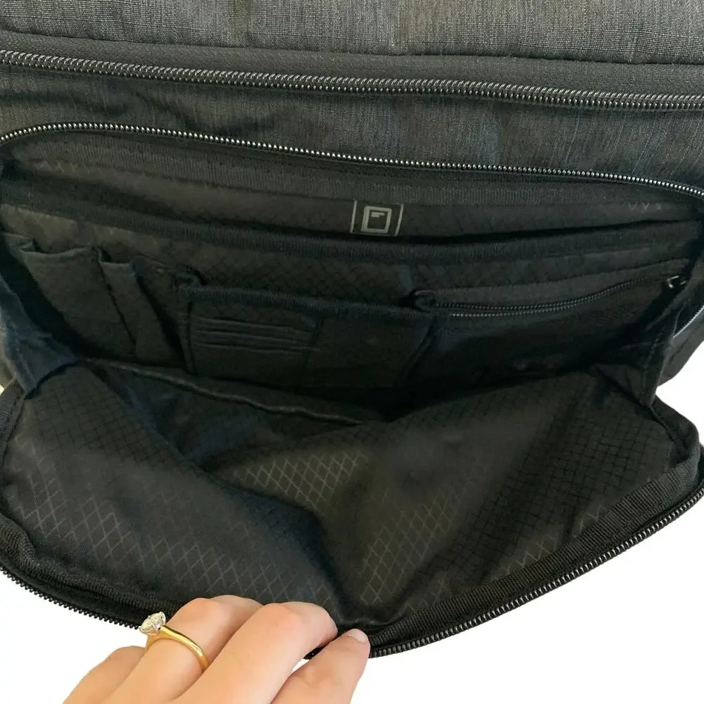 Samsonite Modern Utility Messenger Laptop Carryall Bag Large Gray Adjustable